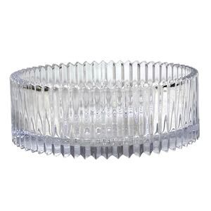 Mikasa Vintage 'Diamond Fire' Crystal 8.5" Serving Presentation Bowl Japan w/Tag